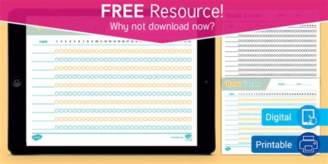 Free Monthly Habit Tracker Hecho Por Educadores Twinkl