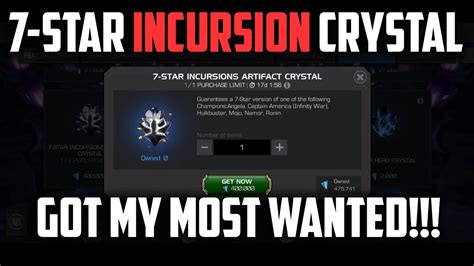 7 Star Incursions Crystal Got My Most Wanted Pull Marvel Contest Of Champions Youtube