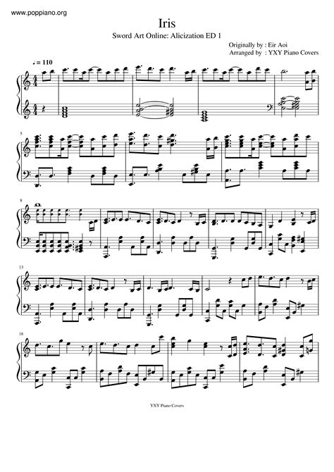 Eir Aoi-Iris Sheet Music pdf, - Free Score Download ★