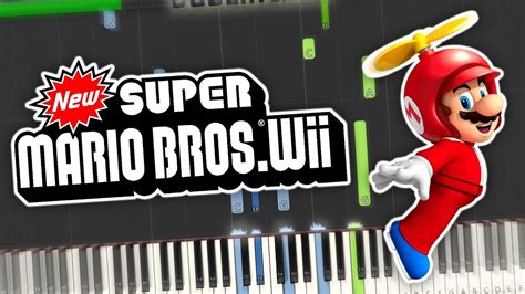 New Super Mario Bros Wii Title Screen Theme Piano Tutorial Synthesia