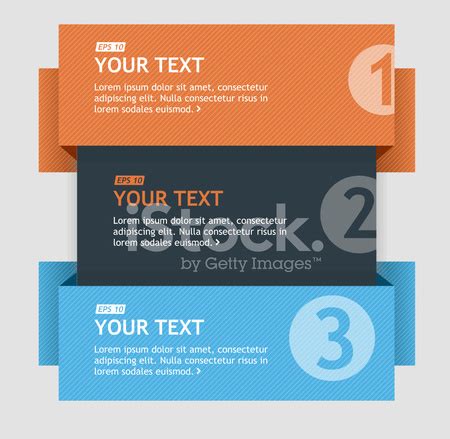 Vector Text Boxes Infographics Options Banner Stock Photo Royalty