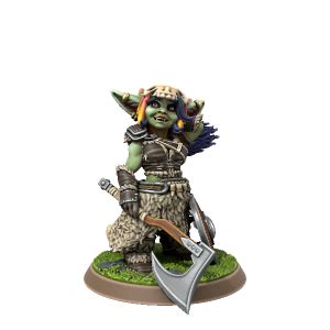 Barbarian Girl Goblin Made With Hero Forge