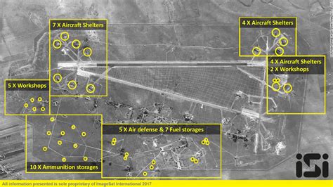 Satellite Images Show Before After U S Airstrikes On Syrian Base