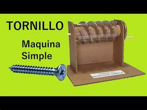 Como Hacer TORNILLO (Maquina Simple) - YouTube | Maquetas de maquinas simples, Maquinas simples ...