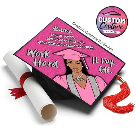 Graduation Cap Topper Nicki Minaj Barbz Stay In School Pre Etsy