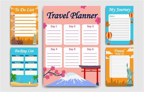 Journal Template Travel Vector Art, Icons, and Graphics for Free Download