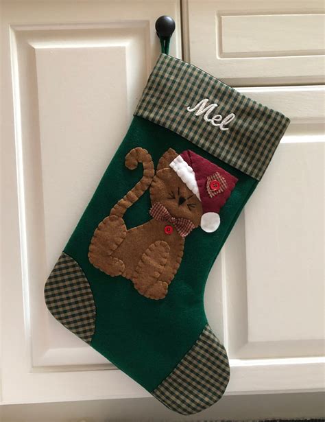 Cat Stocking Cat Christmas Stocking Stocking for Cat - Etsy