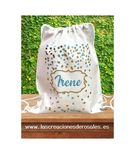 Bolsa Saco Confeti Turquesa Personalizada Bolsa Saco Confetis Dor