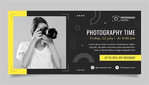 Free Vector | Flat design photography studio sale banner template