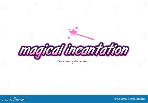 Incantation Word Text Logo Icon Design Concept Idea Cartoon Vector ...