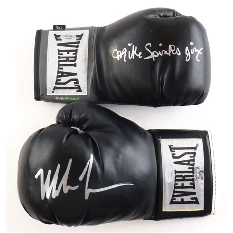 Mike Tyson Michael Spinks Signed Pair Of Everlast Boxing Gloves