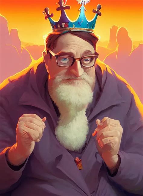 Detailed Digital Painting Of Gaben As King Of The Stable Diffusion