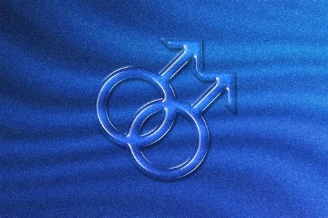 Símbolo de homosexualidad masculina glifo gay signo masculino duplicado fondo de brillo azul