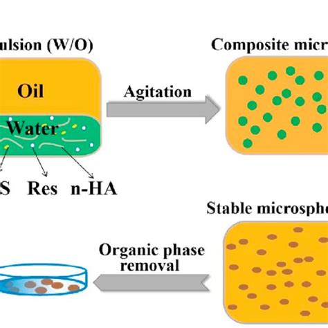 Schematic Diagram For Fabrication Of Composite Microspheres Via