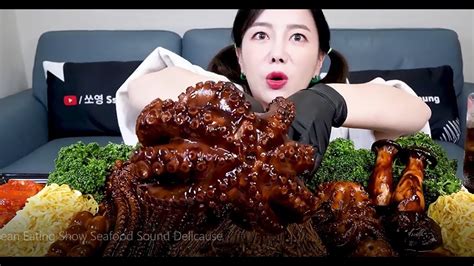 Asmr Korean Eating Show Muckbang Seafood Sound Delicious 😋😍😍😍😘 Youtube