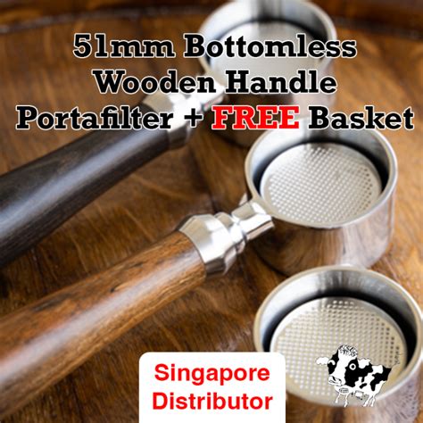 51mm Wooden Bottomless Naked Portafilter Lazada Singapore