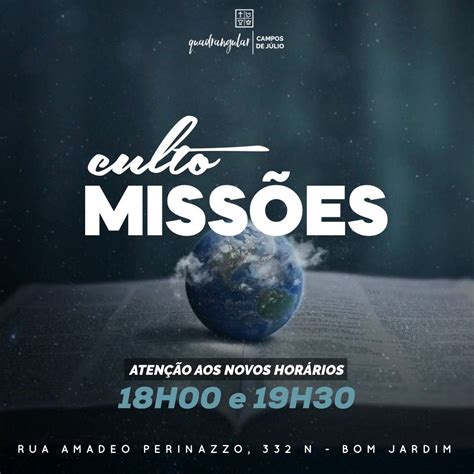 Culto De Missões Culto De Missoes Culto Evangelistico Cartaz De Divulgação