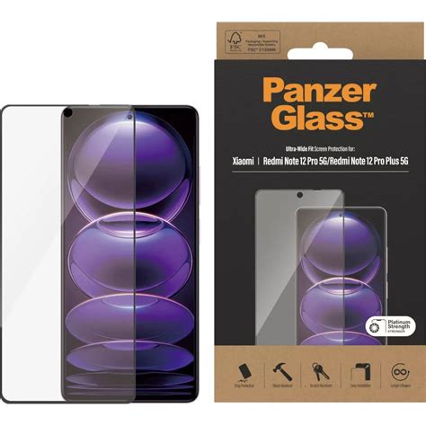 PanzerGlass Ultra Wide Fit Xiaomi Redmi Note 12 Pro Plus Gehärtetes