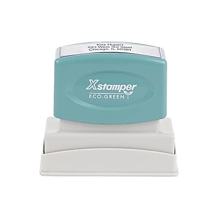 Custom Eco Green Xstamper® Pre Inked Stamp N14 66 Recycled