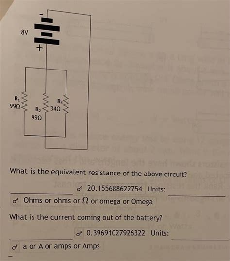 Solved What Is The Equivalent Resistance Of The Above Chegg