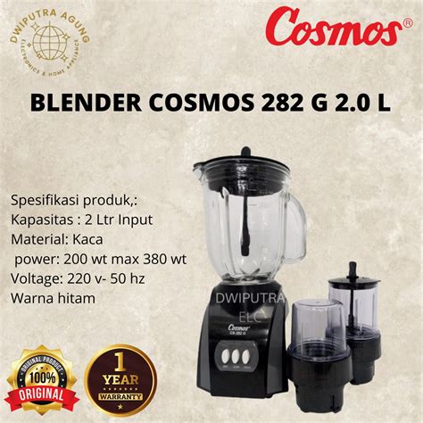 Jual BLENDER COSMOS COUNTERTOP BLENDER CB 282G CB 282G CB 282 G