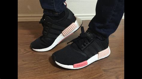 Wife S Adidas Nmd R Core Black Peach Pink Unbox And On Feet Review