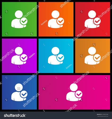 User Profile Sign Web Icon Check Stock Vector Royalty Free 233903248