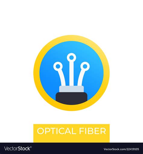 Optical Fiber Icon Logo Design Royalty Free Vector Image