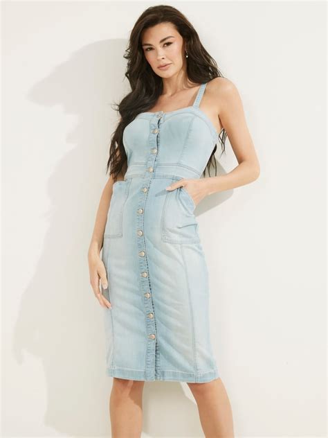 Robe Jean Pr S Du Corps Femme Guess Outlet