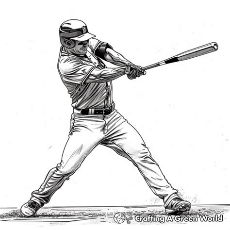 Realistic Baseball Coloring Pages Free And Printable