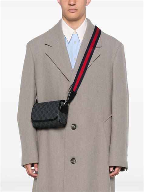 Gucci GG Supreme Messenger Bag Grey FARFETCH UK