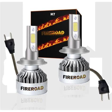 Ampoule H Led X Pcs K V Voiture Auto Puissante Blanc Fireroad