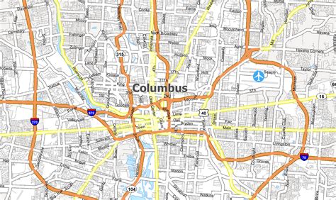 Map Of Columbus Ohio And Surrounding Area | Maps Of Ohio