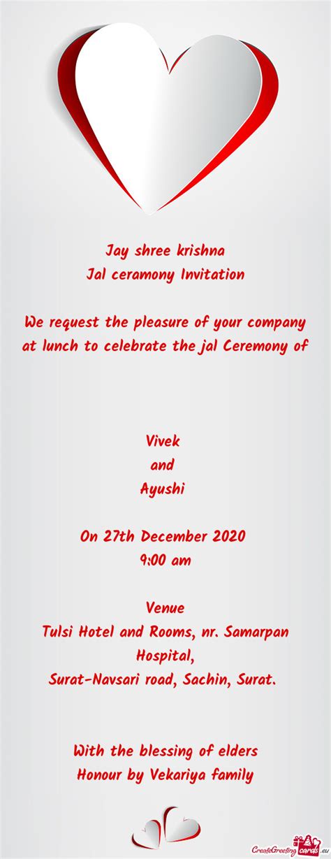 We Request The Pleasure Of Your Company At Lunch To Celebrate The Jal