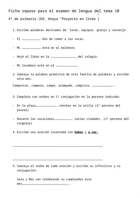 Docx Ficha Examen Lengua Tema Dokumen Tips