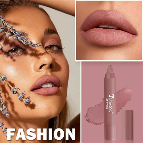XINGXYUEL 1 lápiz labial mate nude lápiz labial lápiz labial impermeable de larga duración barra