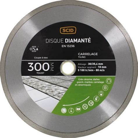 Disque diamanté carreleur pro 300 mm carrelage céramique marbre grès