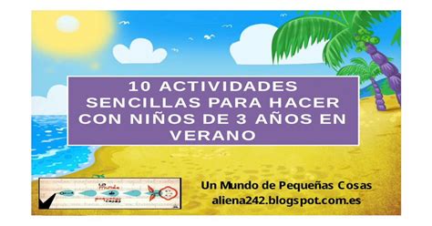 Actividades Para Hacer Con Niños De 3 Años En Verano Pdf Document