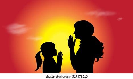 Families Praying Silhouette Images, Stock Photos & Vectors | Shutterstock