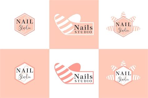 Premium Vector Collection Of Nail Beauty Salon Logo With Creative