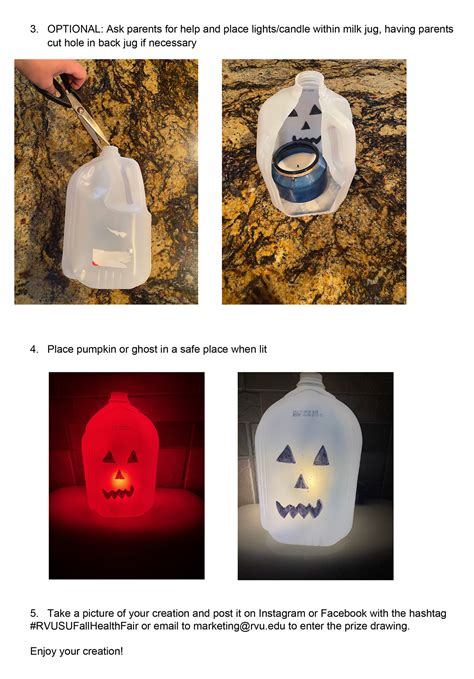 Milk Jug Pumpkin and Ghost Craft : Rocky Vista University - Utah Campus