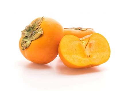 Premium Photo Fresh Persimmon On White Background