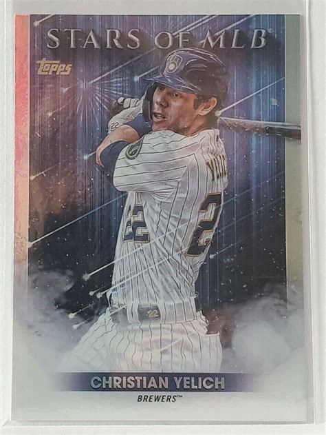 Topps Stars Of Mlb Smlb Christian Yelich Milwaukee Brewers Ebay