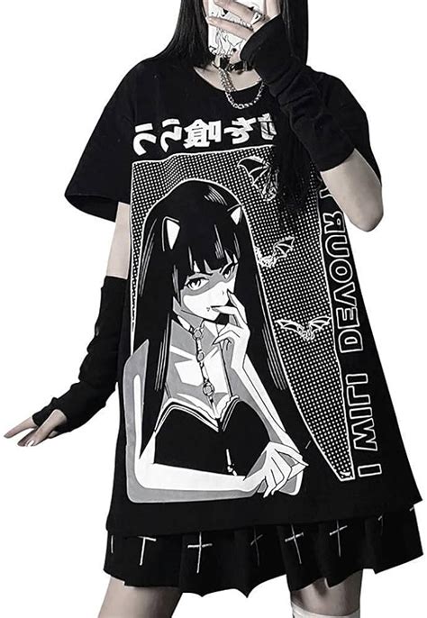 Anime Harajuku Camiseta De Manga Corta Para Mujer Estilo Japon S