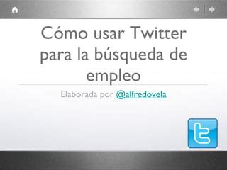 Twitter para búsqueda de empleo PPT