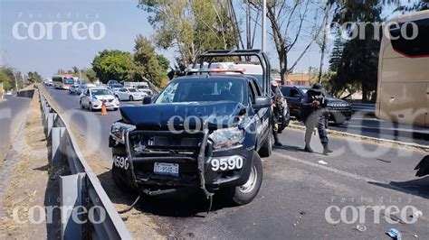 Polic A De Celaya Queda Herido Tras Chocar Su Unidad Contra Una