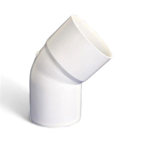 Codo Canaleta Hoffens Macho Hembra 75 Mm X 45 Blanco