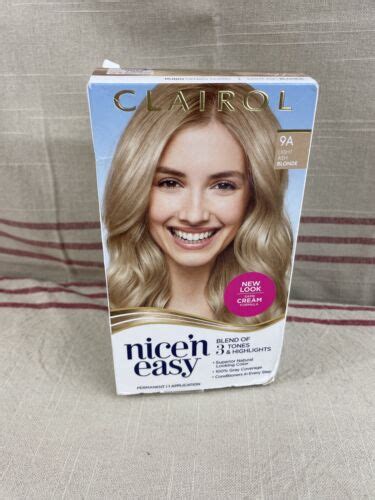 Clairol Nice N Easy 9A LIGHT ASH BLONDE Permanent Hair Color Blue Box EBay
