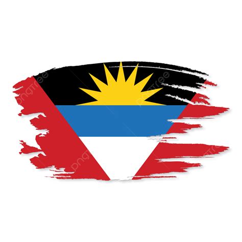 Antigua Y Barbuda Bandera Pincel Pintado Con Fondo Transparente Png