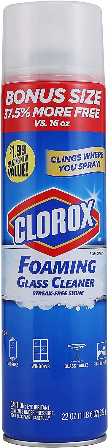 Clorox Foaming Glass Cleaner Safe Can Smart Warehouse Inc